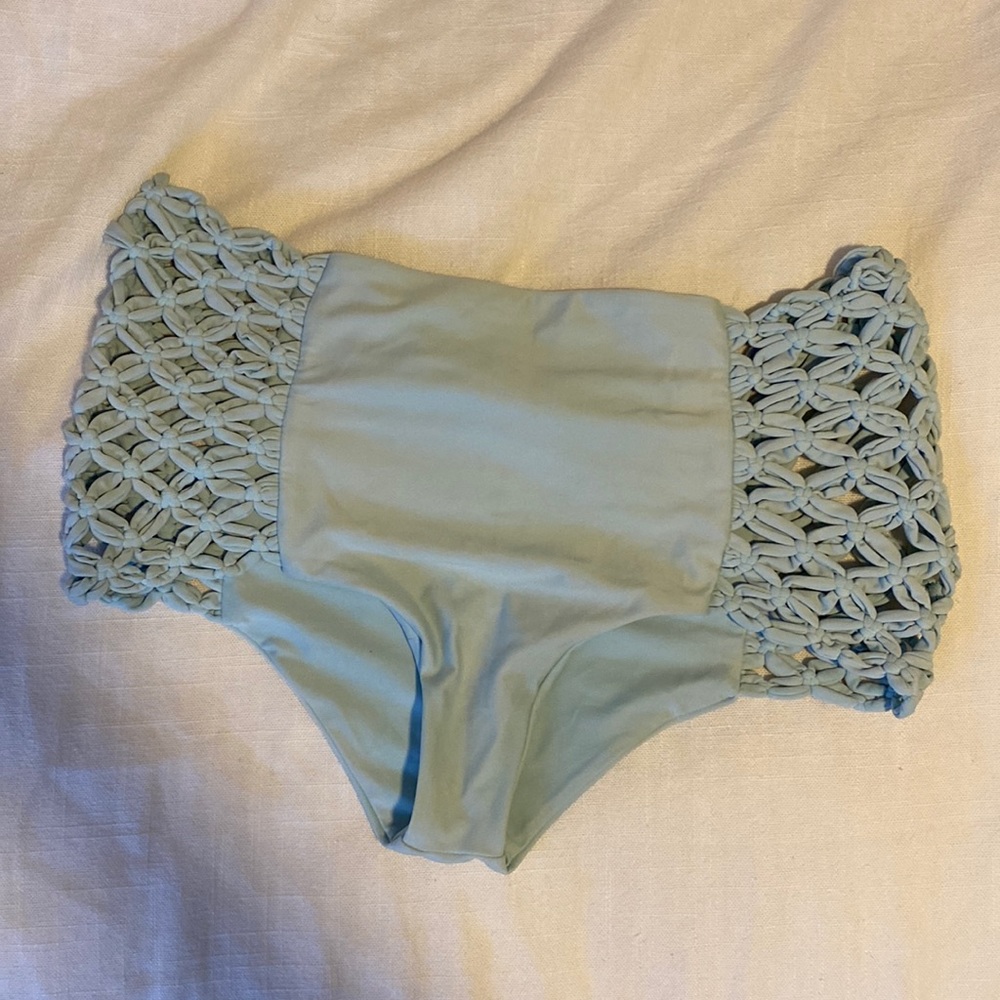 Frankie’s Bikinis Blue Swim Bottoms